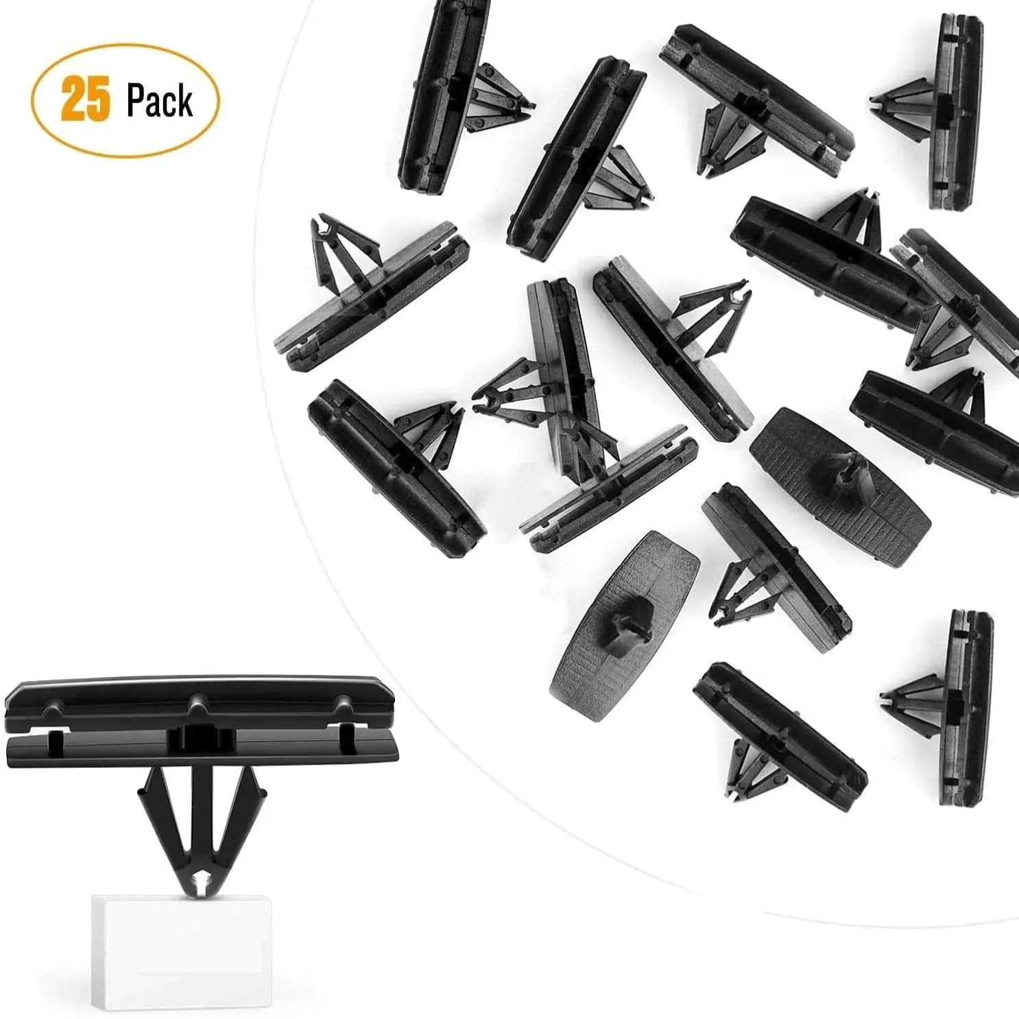 25 Pcs Head 37.6mm Hole 12.6mm Car Push Retainer Clips Kits For Jeep Chrysler Auveco