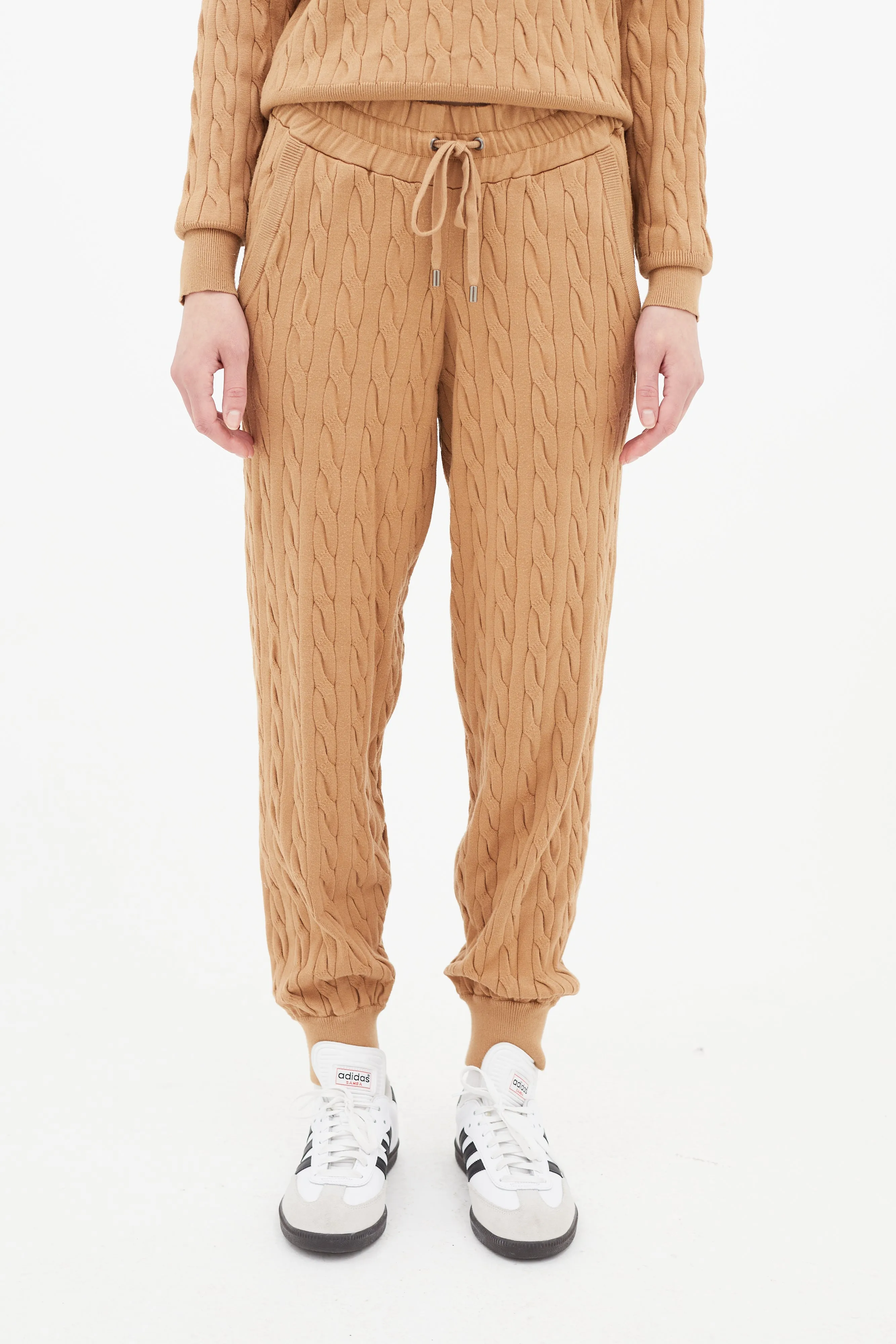 Brown Cableknit Jogger