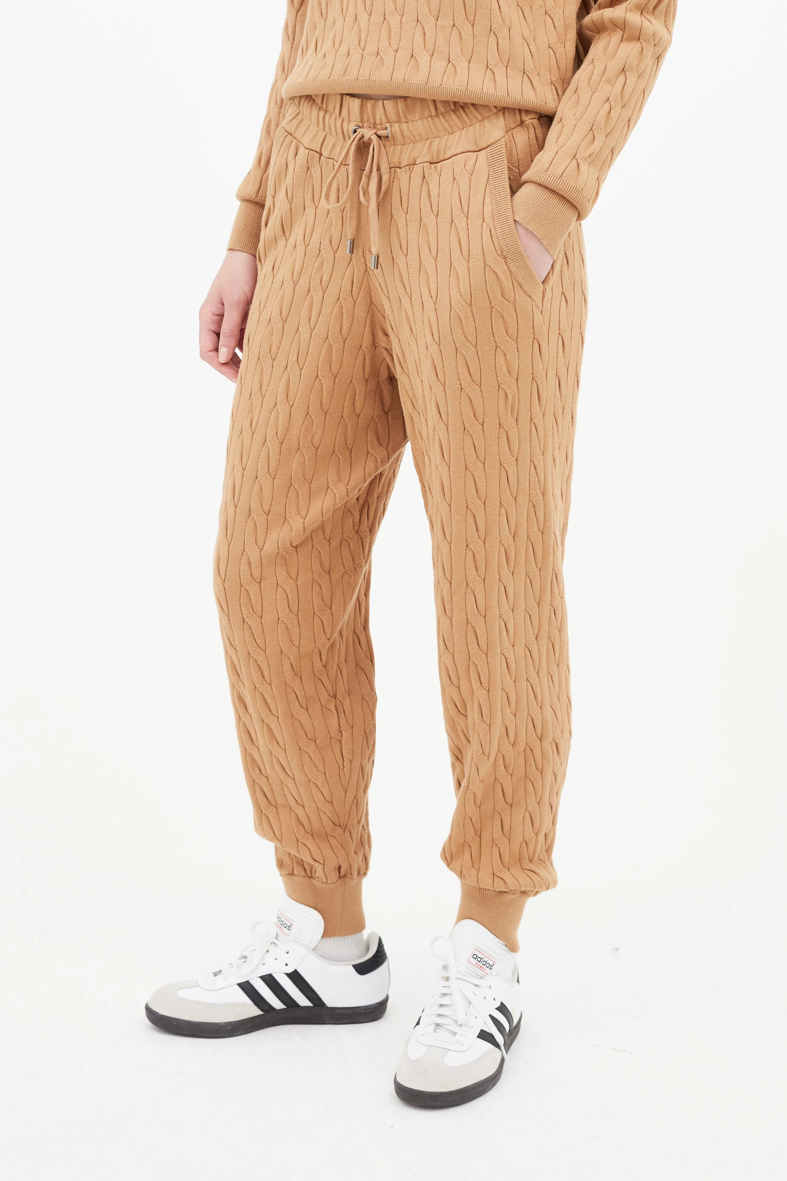 Brown Cableknit Jogger