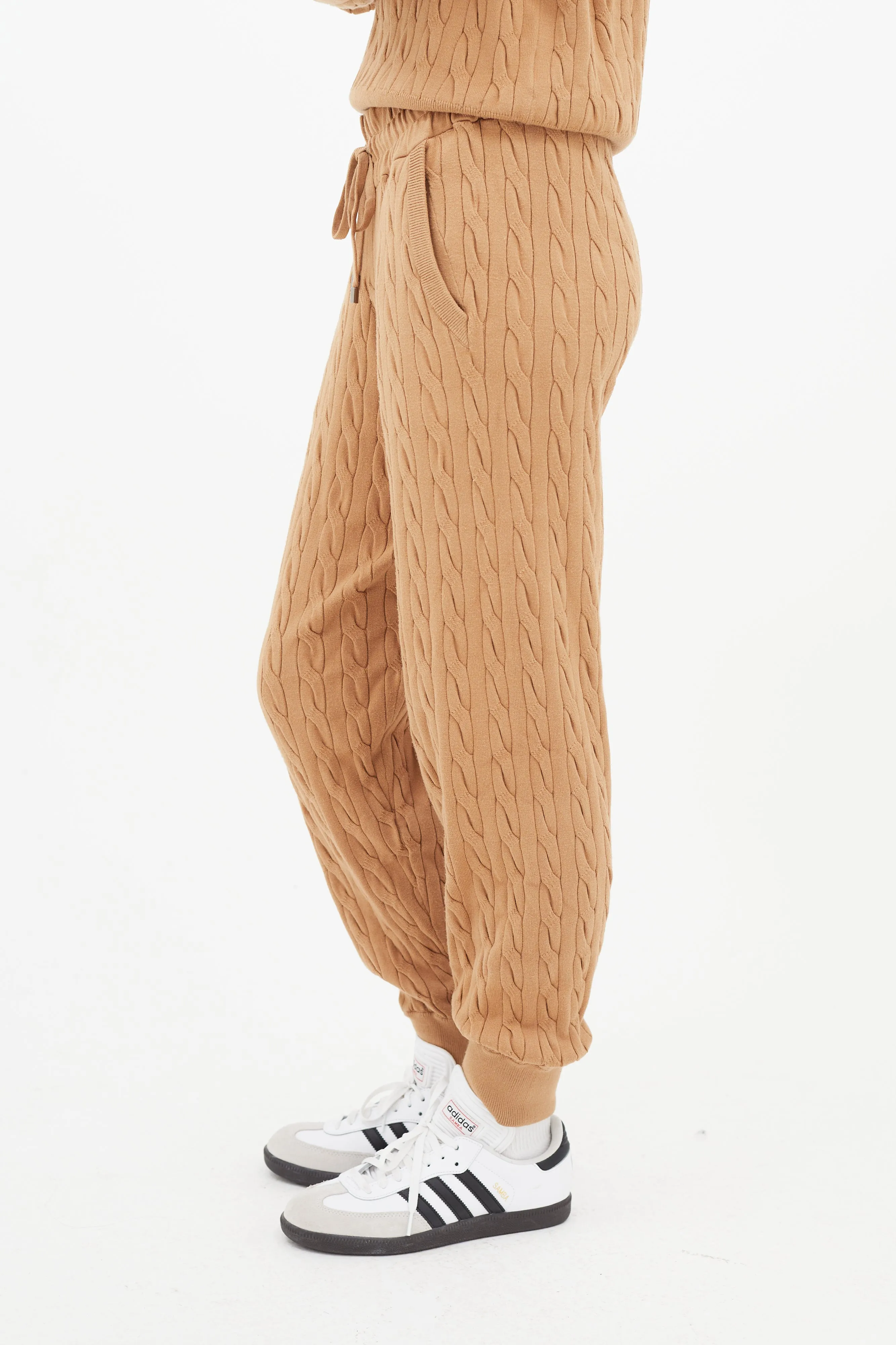 Brown Cableknit Jogger