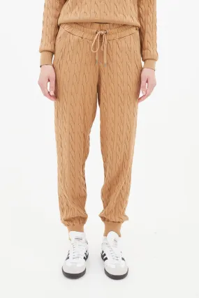 Brown Cableknit Jogger