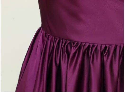 Charming A-Line Satin One Shoulder Purple Prom Dresses With Side Split Sexy Evening Dresses