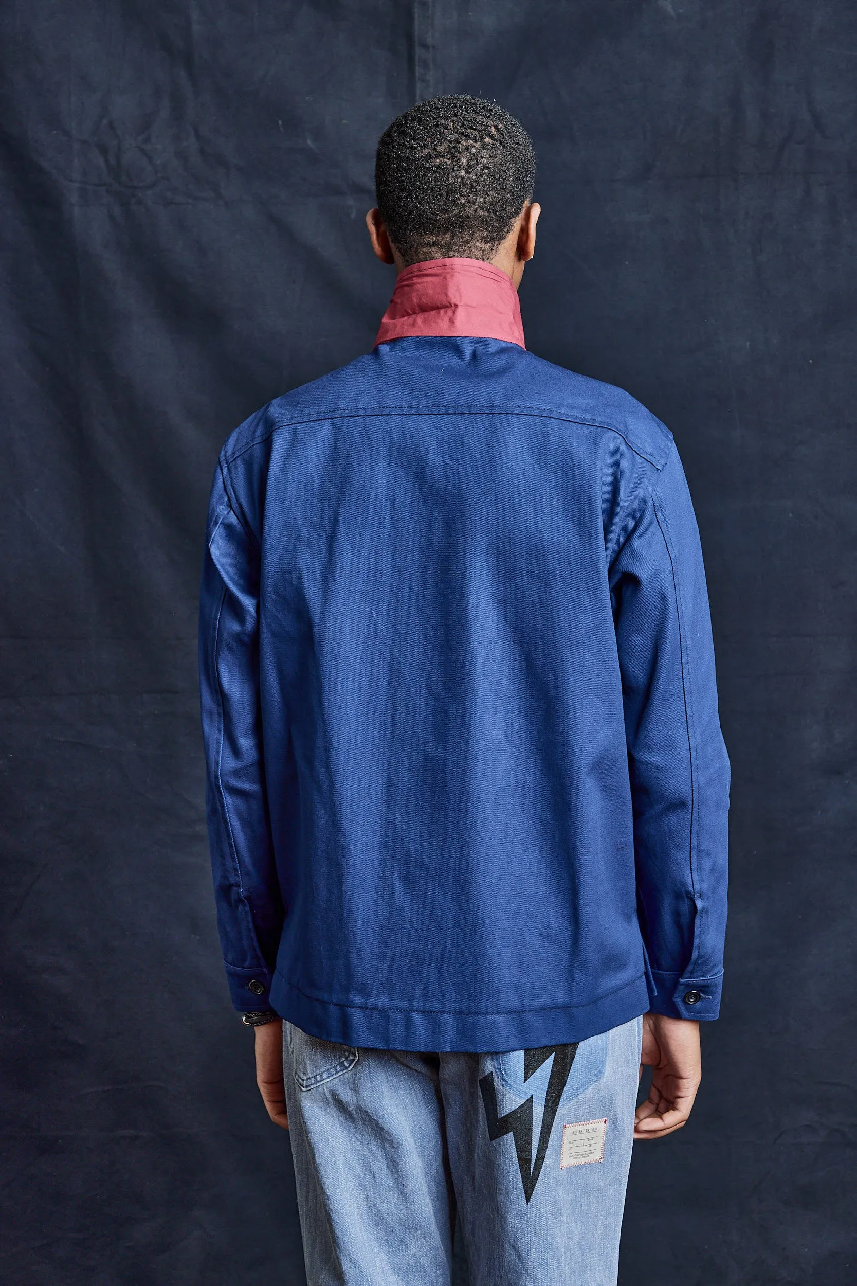 Cotton Workshirt in Navy Blue