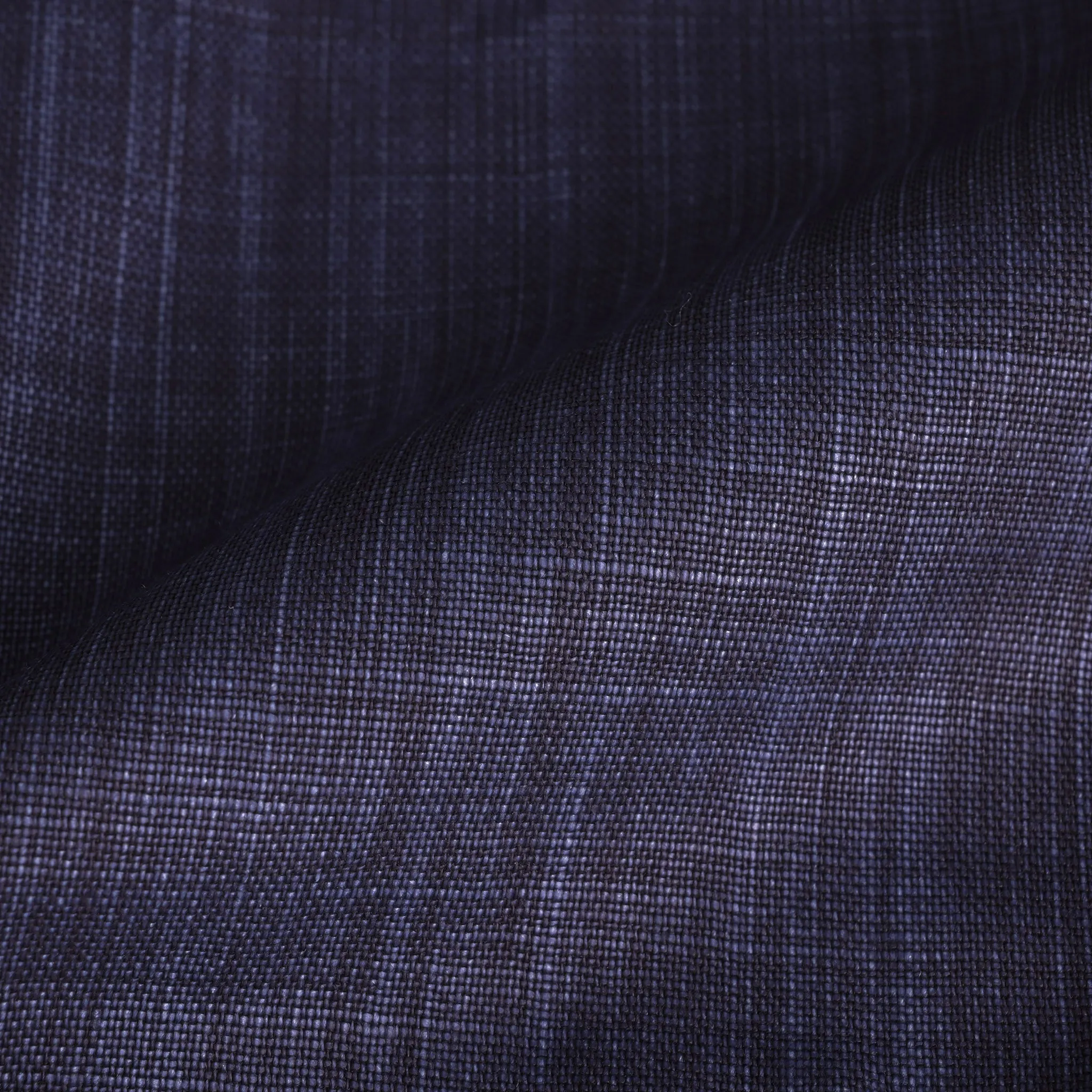 Denim Print Waxed Linen Fabric 42