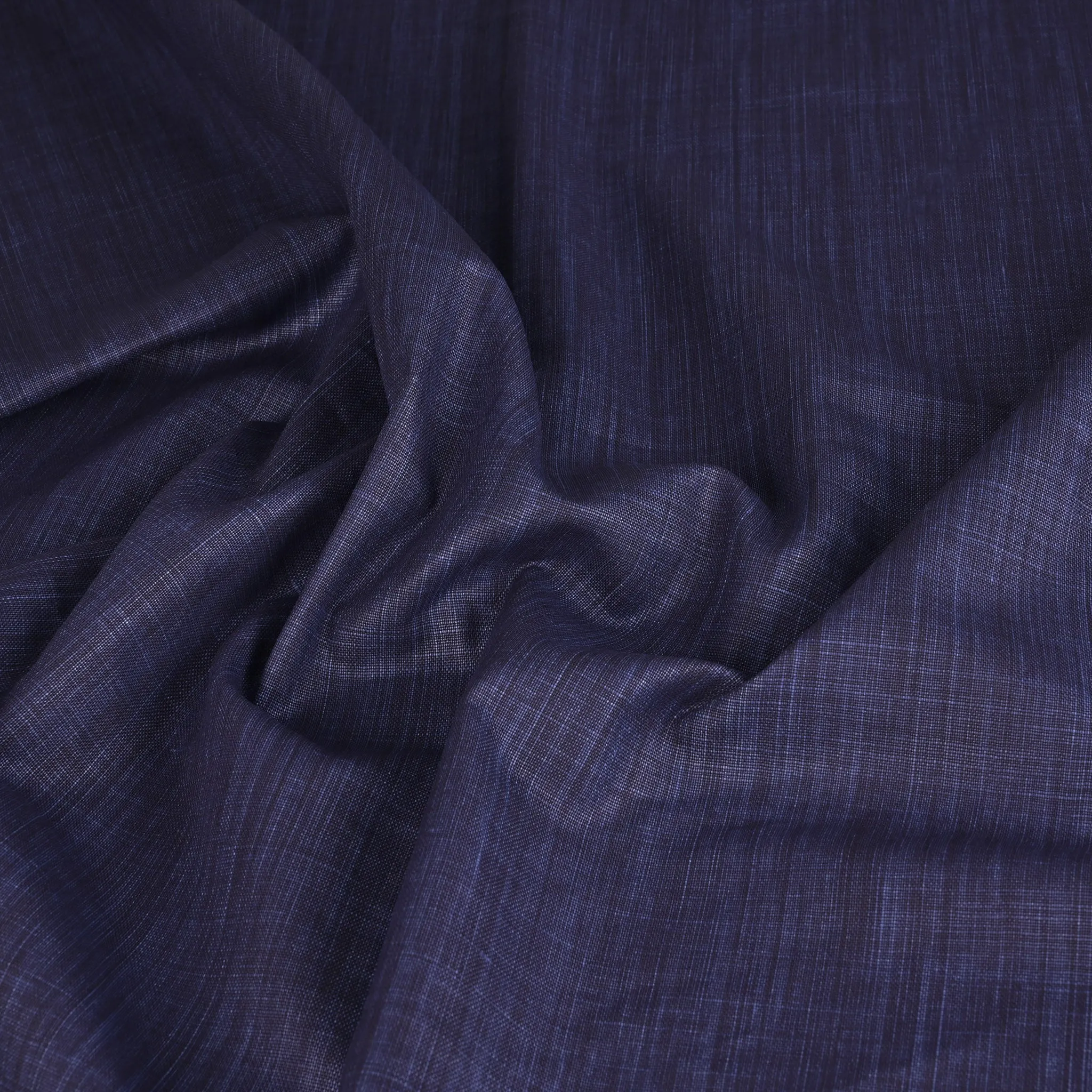 Denim Print Waxed Linen Fabric 42
