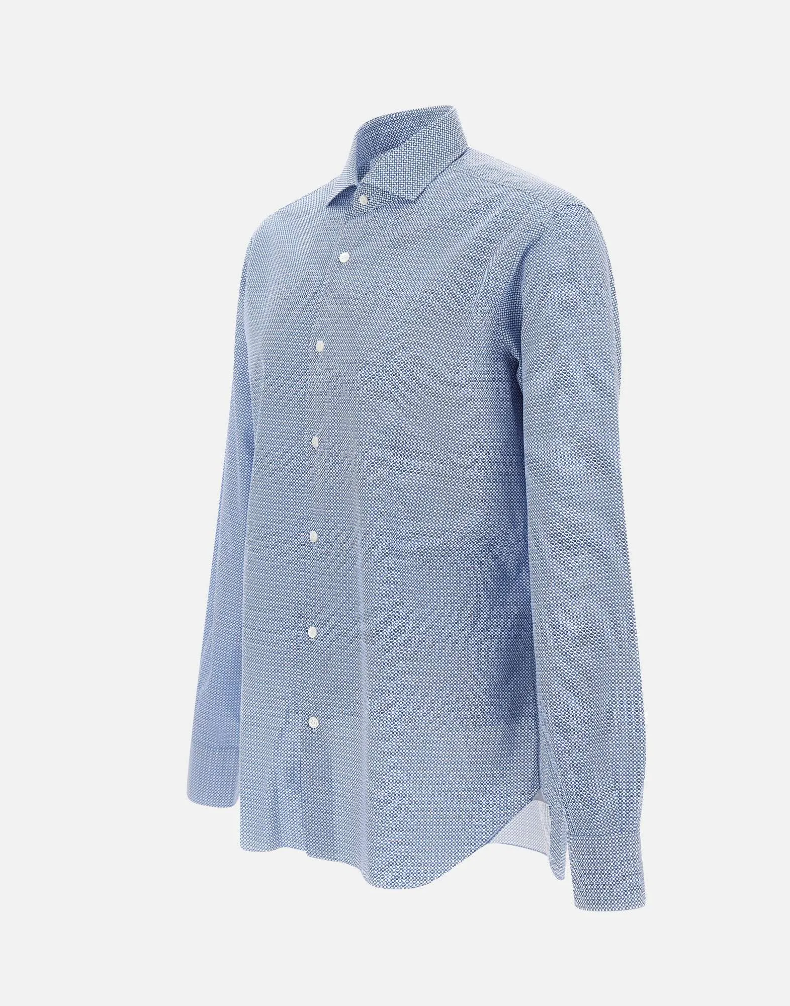 Elegant Blue Tailored Shirt