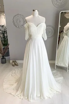 Formal Women's Dresses White Sweetheart Chiffon Long Prom Dress White Formal Dress Prom Dresses Stores