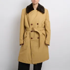 Fur Lined Heavyweight Trench Coat- UK 14