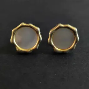 Gold Minimalistic Cuff Links Button