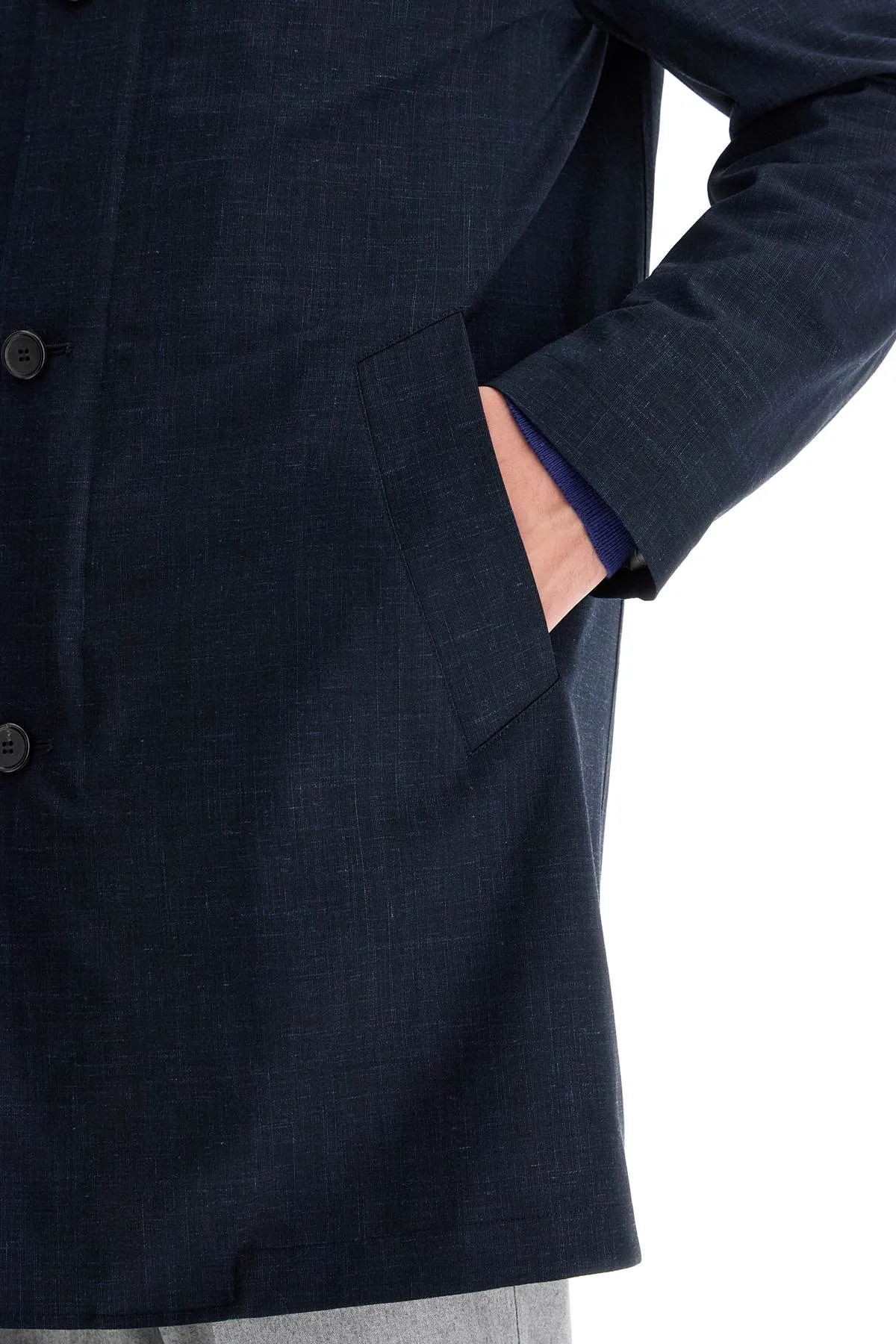 lightweight mac jacket with removable vest M1R 626U N02389 VERY DARK NAVY