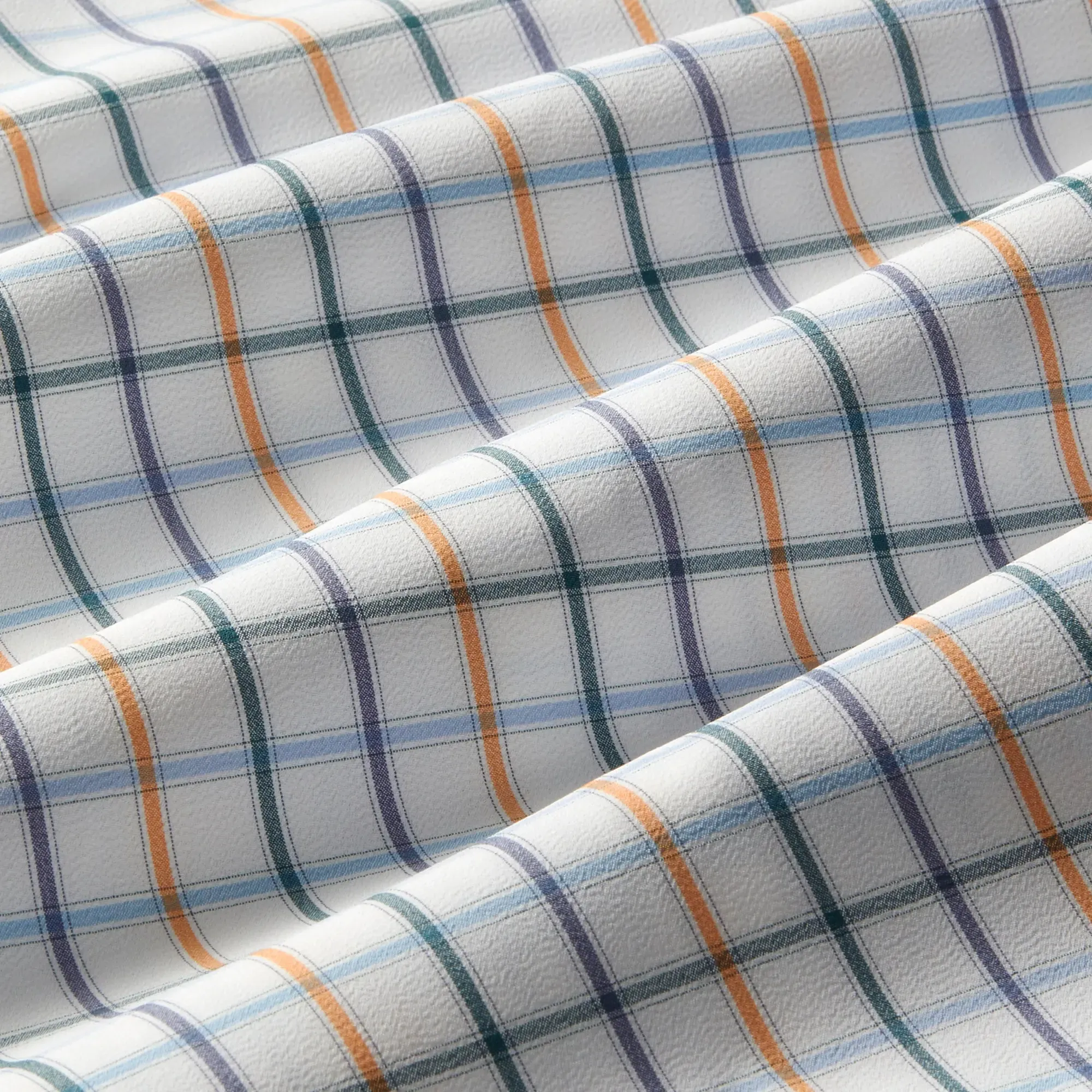 Men's Mizzen   Main | Leeward Classic No Tuck Long Sleeve | White Casita Plaid