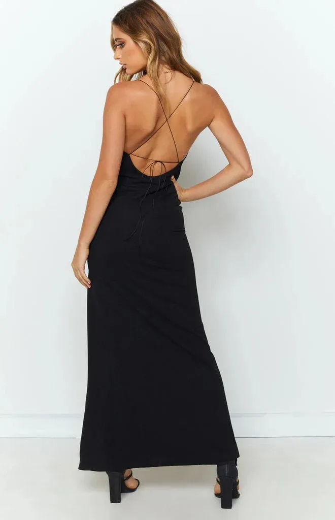 Mermaid Prom Dresses Spaghetti Straps V Neck Side Slit Simple Formal Dresses