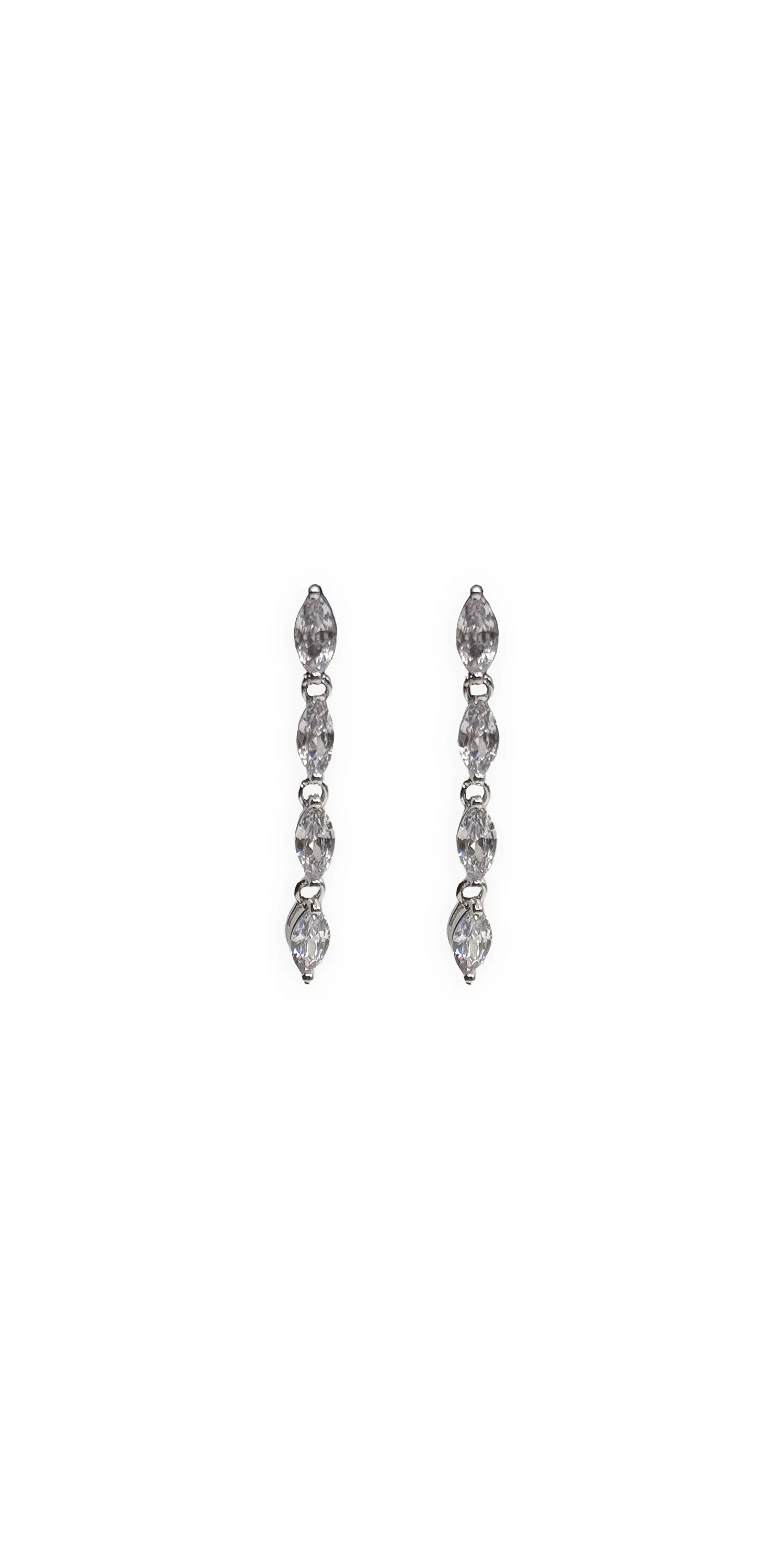 Multi Stone Linear Drop Earrings