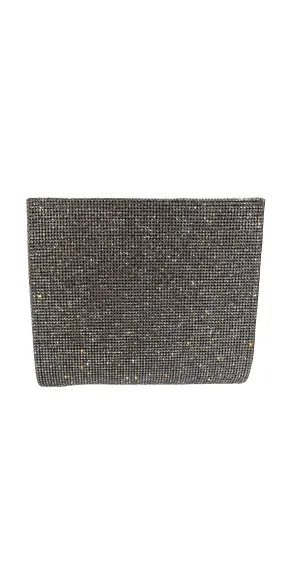Snap Top Satin Rhinestone Handbag