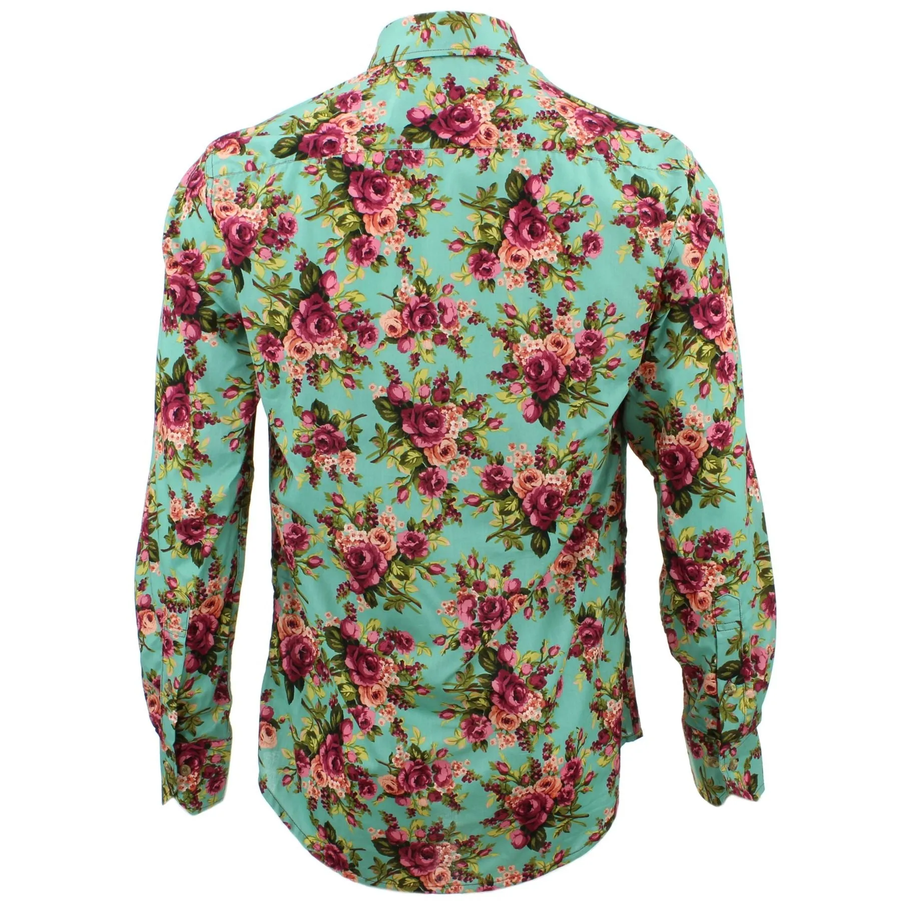 Tailored Fit Long Sleeve Shirt - Roses