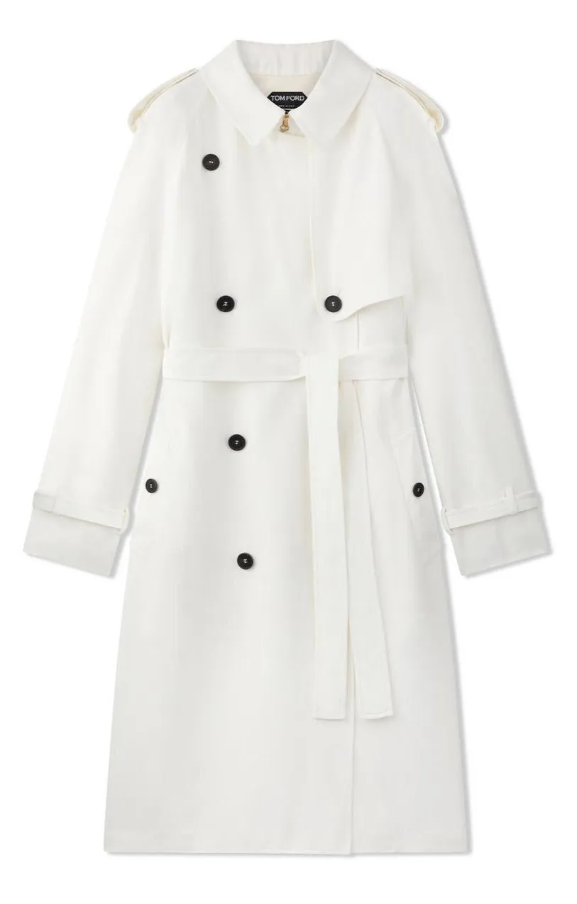 Tom Ford - WATER REPELLENT FLUID TWILL TRENCH COAT