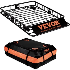 VEVOR Roof Rack Cargo Basket 200 LBS 51"x36"x5" for SUV Truck