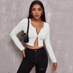 Women Winter Clothes Women White Coat Cremallera Turn-Down Top Retro Camiseta De Manga Larga Mujeres Sexy Mujeres Blusa Con Cuello Blusa De Mujer Ladies Long Coats Ladies Jumpers Uk